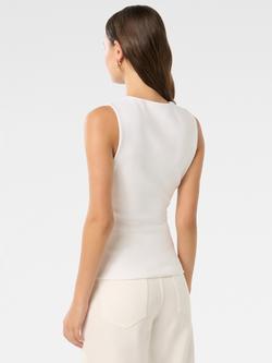 Forever New Jacqueline Crepe Wrap Top, Porcelain - view 2, Porcelain