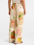 Forever New Ola Linen Blend Wide Leg Trousers, Almada, Almada