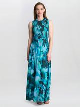 Phase Eight Nora Chiffon Floral Midi Dress, Multi