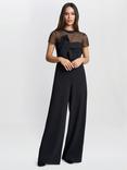 Gina Bacconi Charlene Wide Leg Jumpsuit, Black