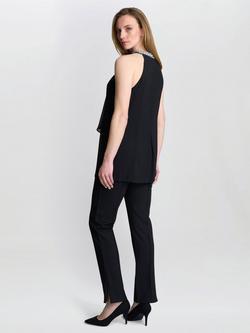 Gina Bacconi Elle Beaded Neck Top - view 2, Black