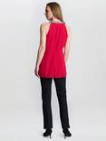 Gina Bacconi Elle Beaded Neck Top, Red