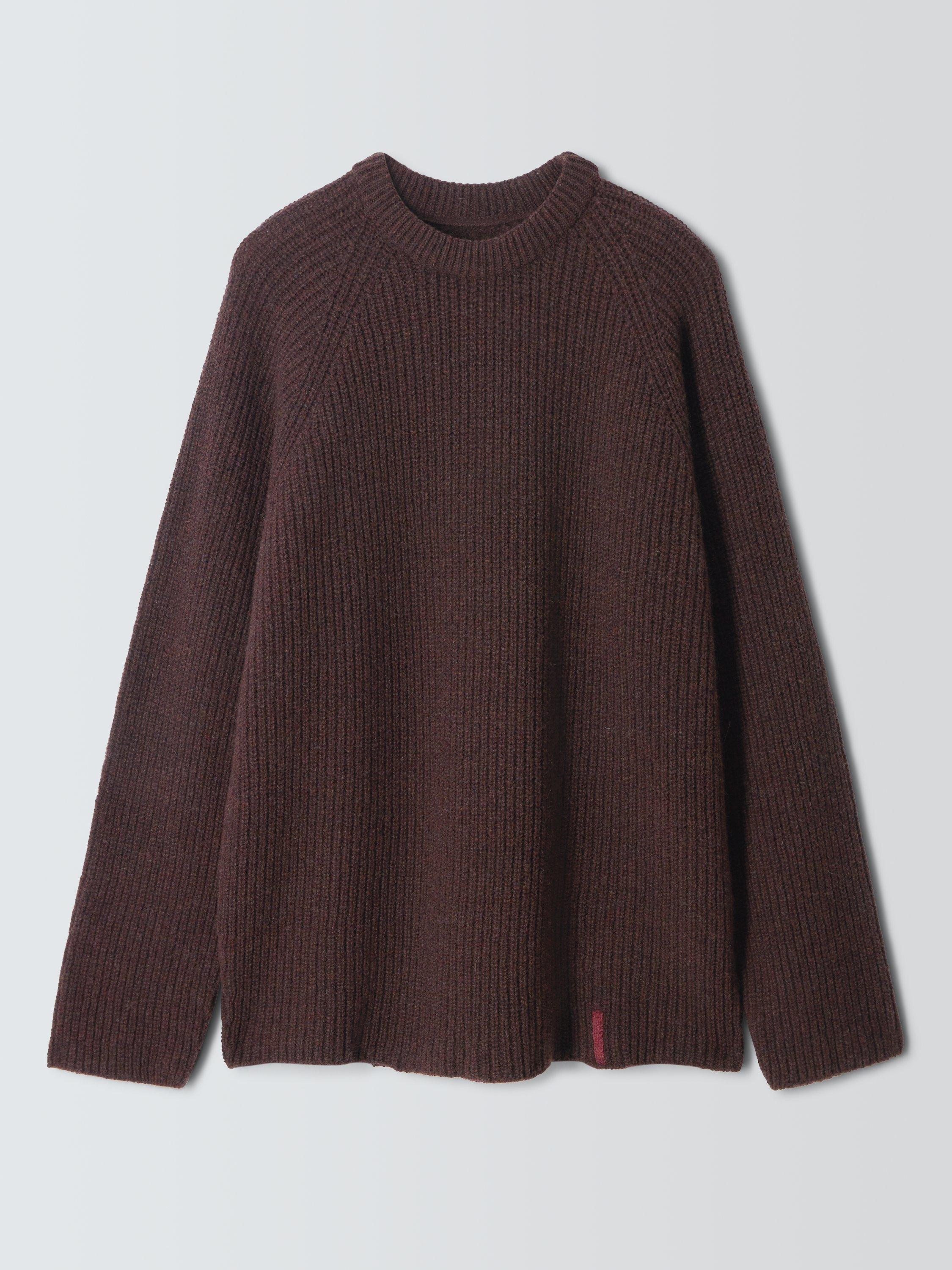 Product image 7 of 7, which shows John Lewis Closed Loop Initiative Recycled Wool Crew Neck Ribbed Jumper, Fig, XS