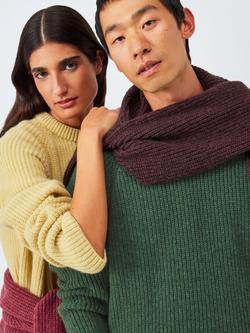 John Lewis Closed Loop Initiative Recycled Wool Crew Neck Ribbed Jumper, Green