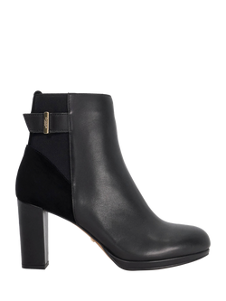 Dune London Olens Leather Ankle Boots, Black, Black