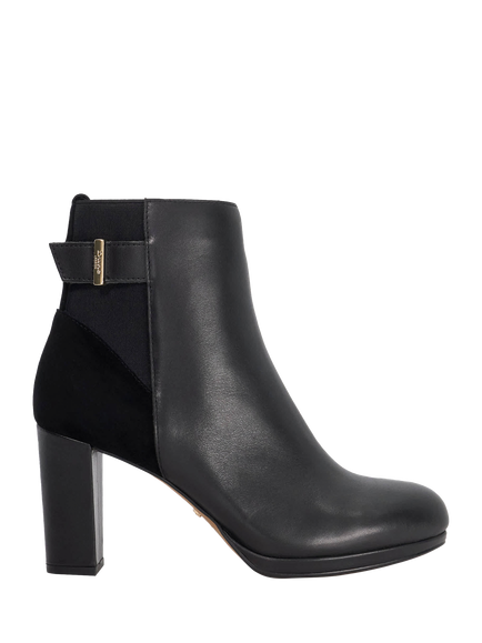 Dune London Olens Leather Ankle Boots, Black, Black