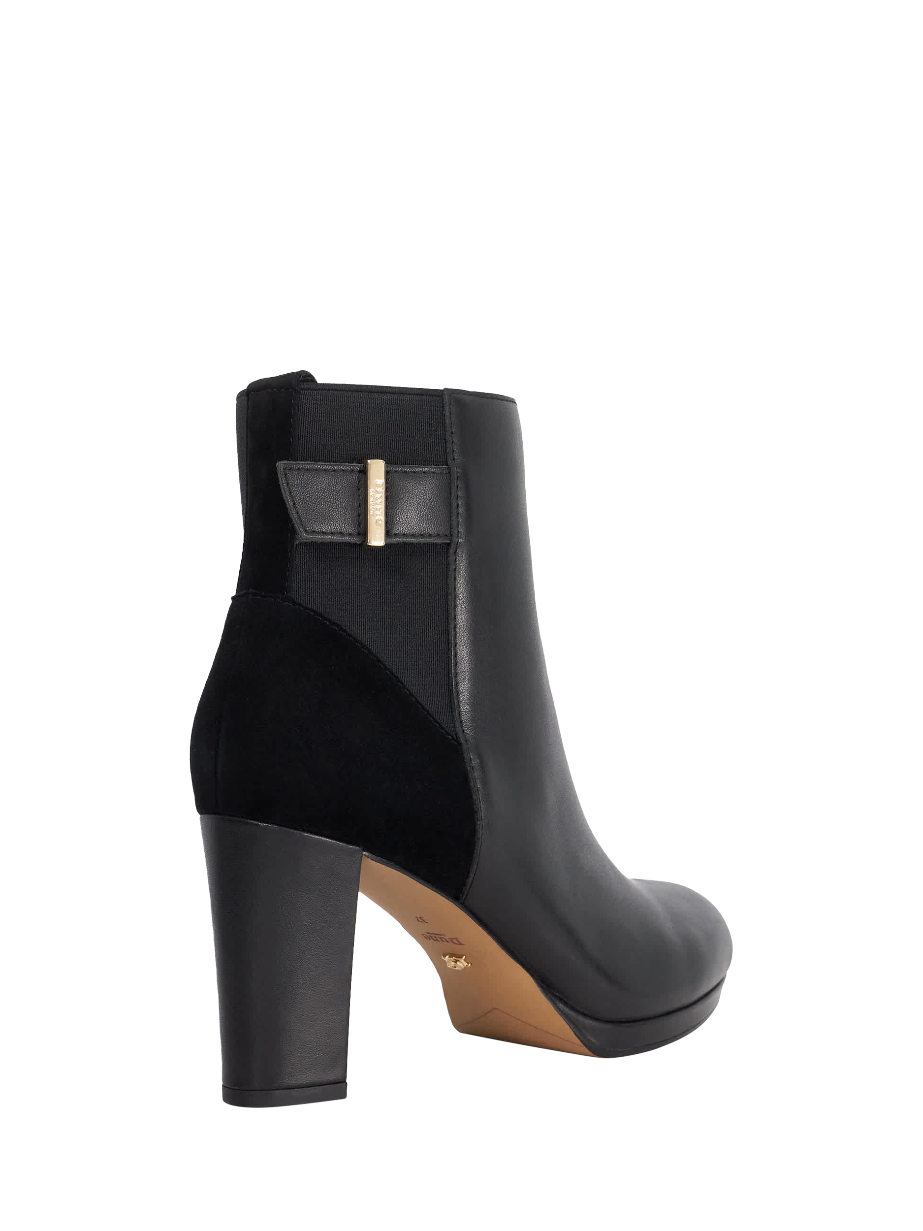 Product image 4 of 5, which shows Dune London Olens Leather Ankle Boots, Black, EU36