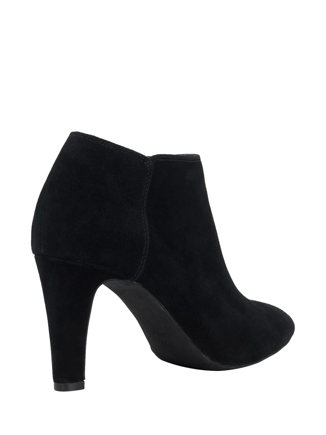 Dune London Omarah Suede Heeled Shoe Boots, Black