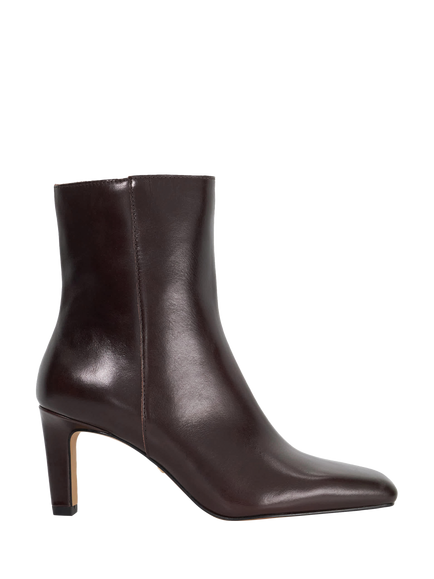 Dune London Ovation Leather High Heel Ankle Boots, Brown
