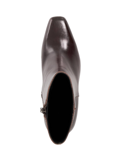 Dune London Ovation Leather High Heel Ankle Boots - view 2, Brown