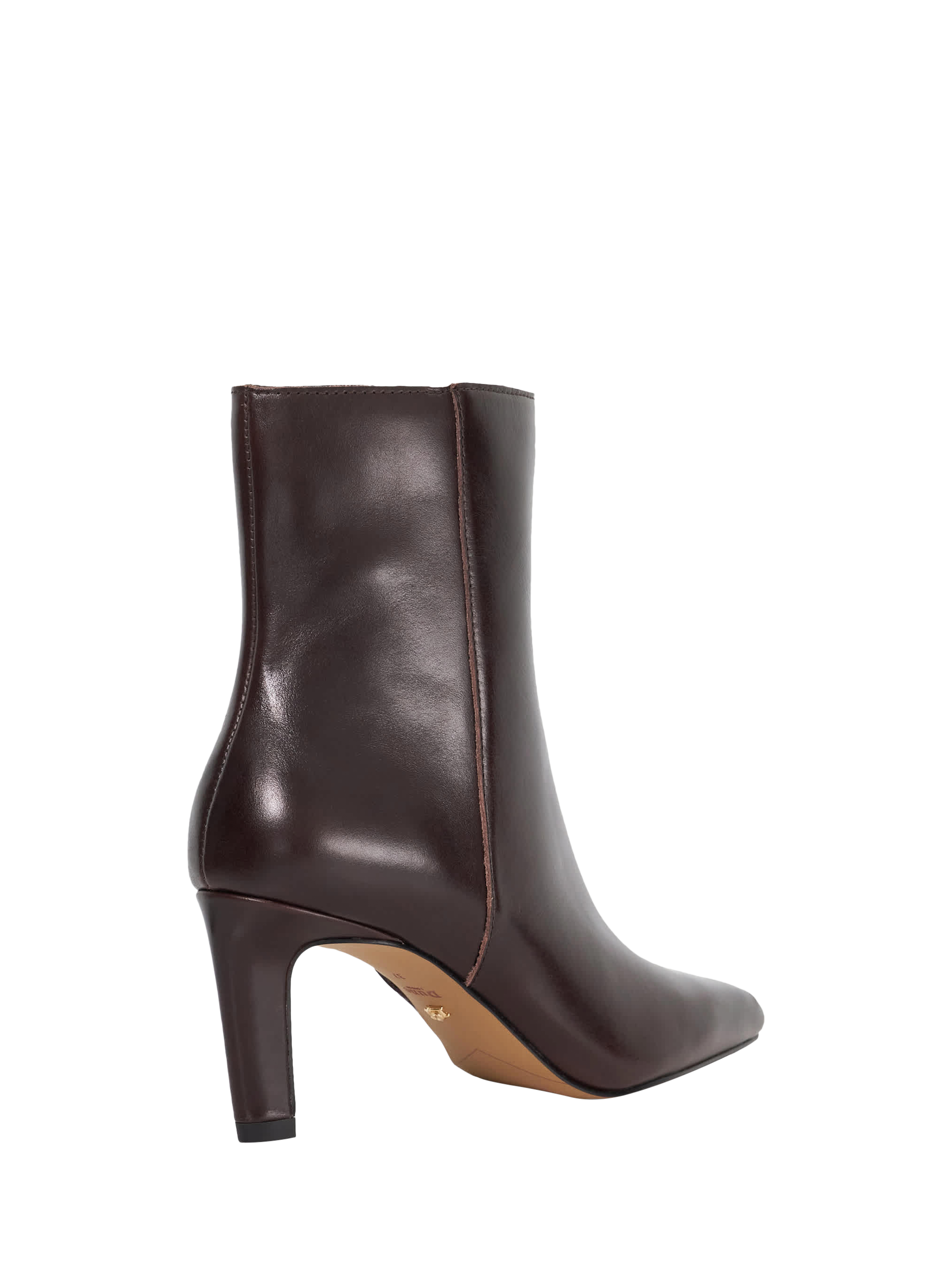 Product image 4 of 5, which shows Dune London Ovation Leather High Heel Ankle Boots, Brown, EU36