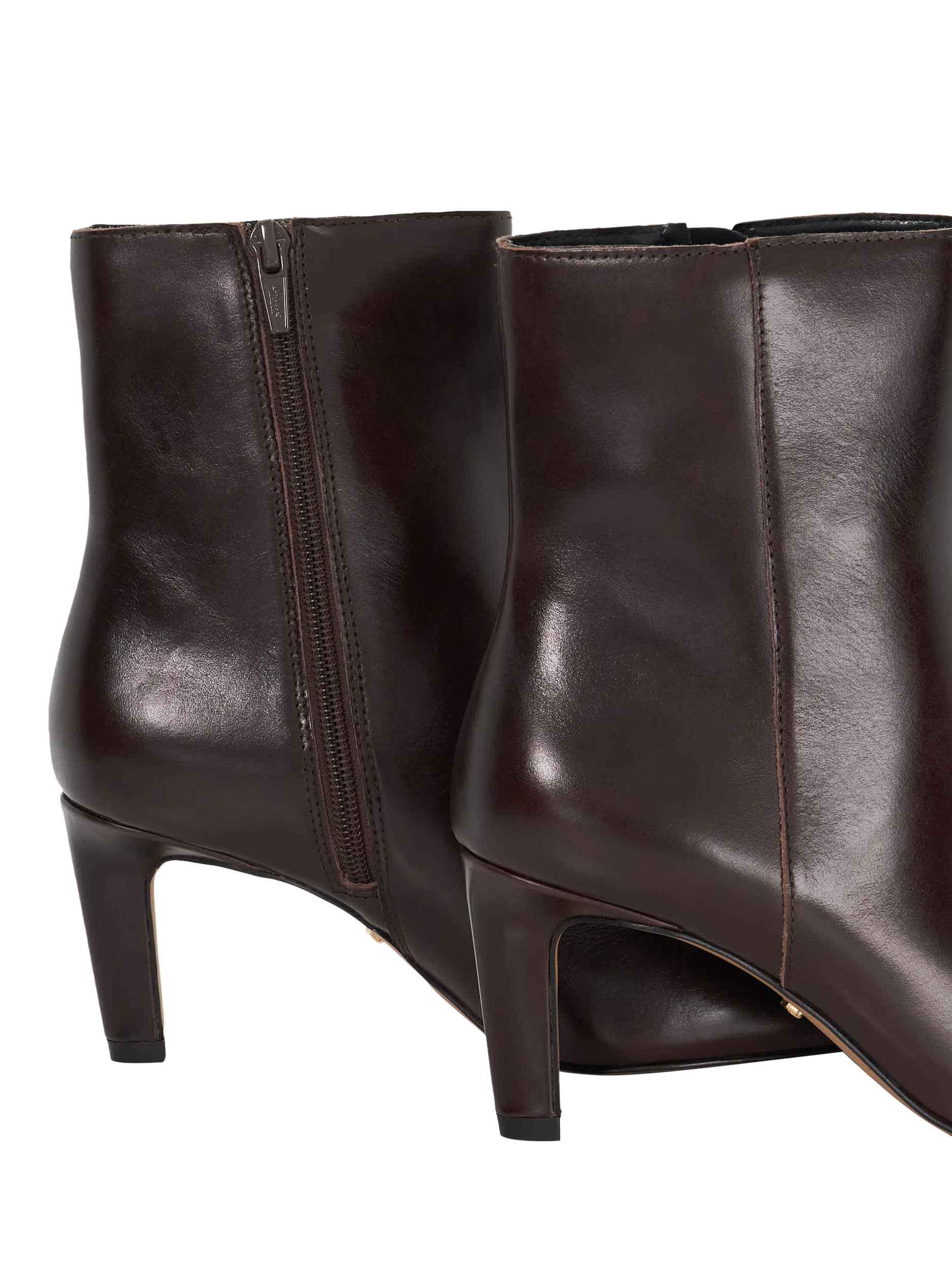 Product image 5 of 5, which shows Dune London Ovation Leather High Heel Ankle Boots, Brown, EU36