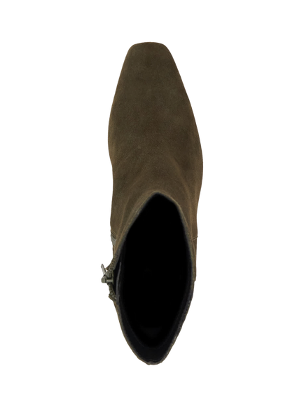 Dune London Ovation Suede High Heel Ankle Boots, Khaki - view 2, Khaki