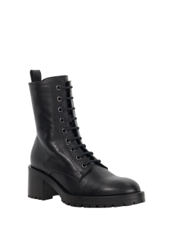Dune London Patiently Leather Ankle Boots, Black, Black