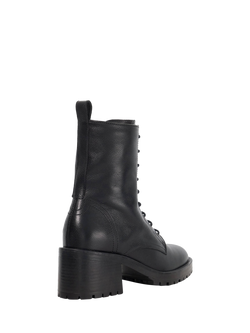 Dune London Patiently Leather Ankle Boots, Black - view 2, Black