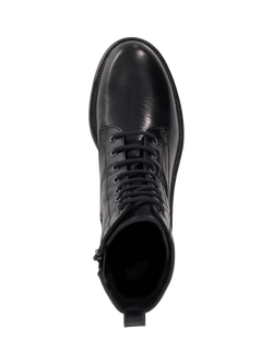 Dune London Patley Leather Chunky Lace Up Ankle Boots - view 2, Black