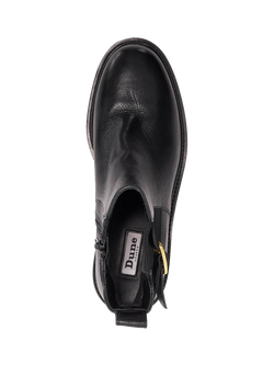 Dune London Paused Leather Buckle Ankle Boots - view 2, Black