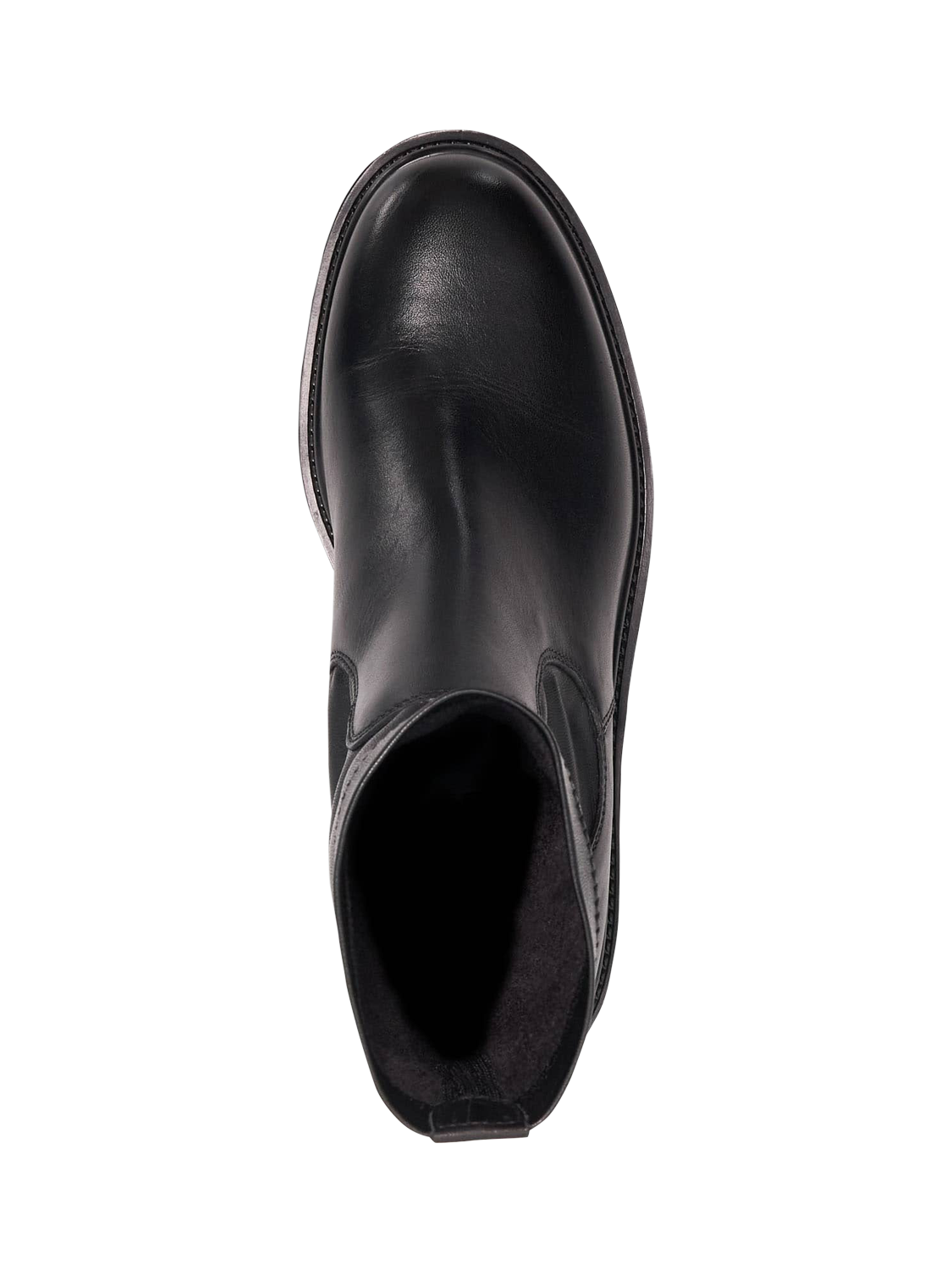 Product image 2 of 5, which shows Dune London Pelano Leather Chunky Pull On Ankle Boots, Black, EU36