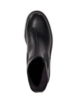 Dune London Pelano Leather Chunky Pull On Ankle Boots, Black - view 2, Black