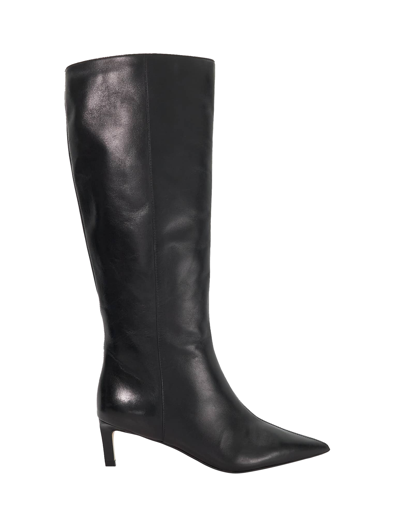 Product image 1 of 6, which shows Dune London Smoothly Leather Calf Boots, Black, EU36
