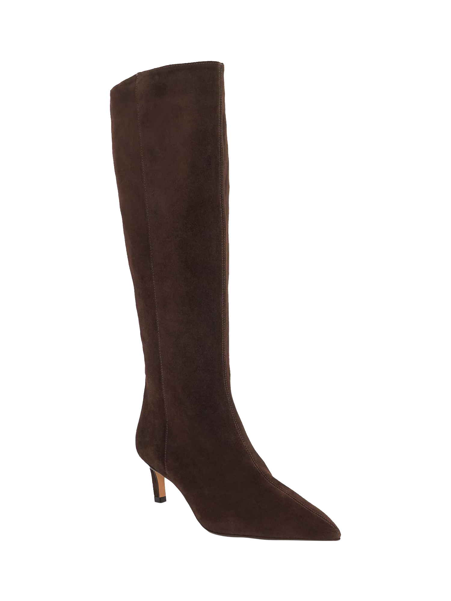 Product image 4 of 6, which shows Dune London Smoothly Suede Calf Boots, Brown, EU36