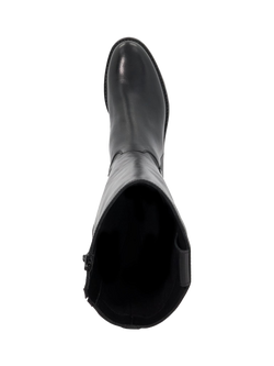 Dune London Tabbey Leather Buckle Knee High Boots - view 2, Black