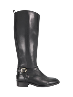 Dune London Talias Leather Knee Boots, Black