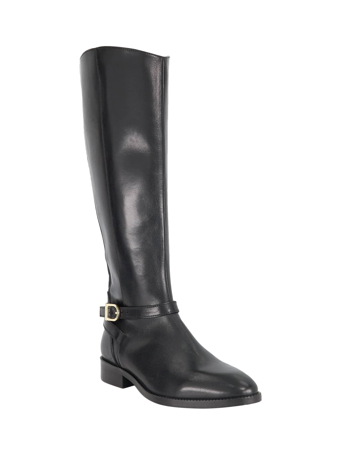 Product image 3 of 5, which shows Dune London Talias Leather Knee Boots, Black, EU36