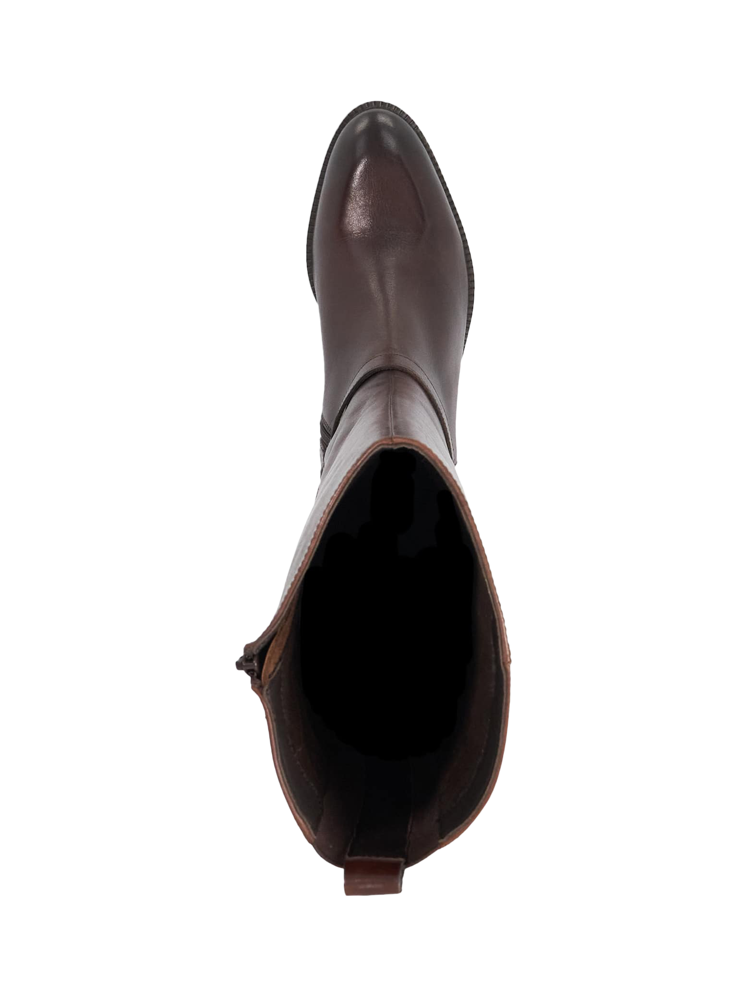 Product image 2 of 5, which shows Dune London Talias Knee Length Leather Boots, Brown, EU36