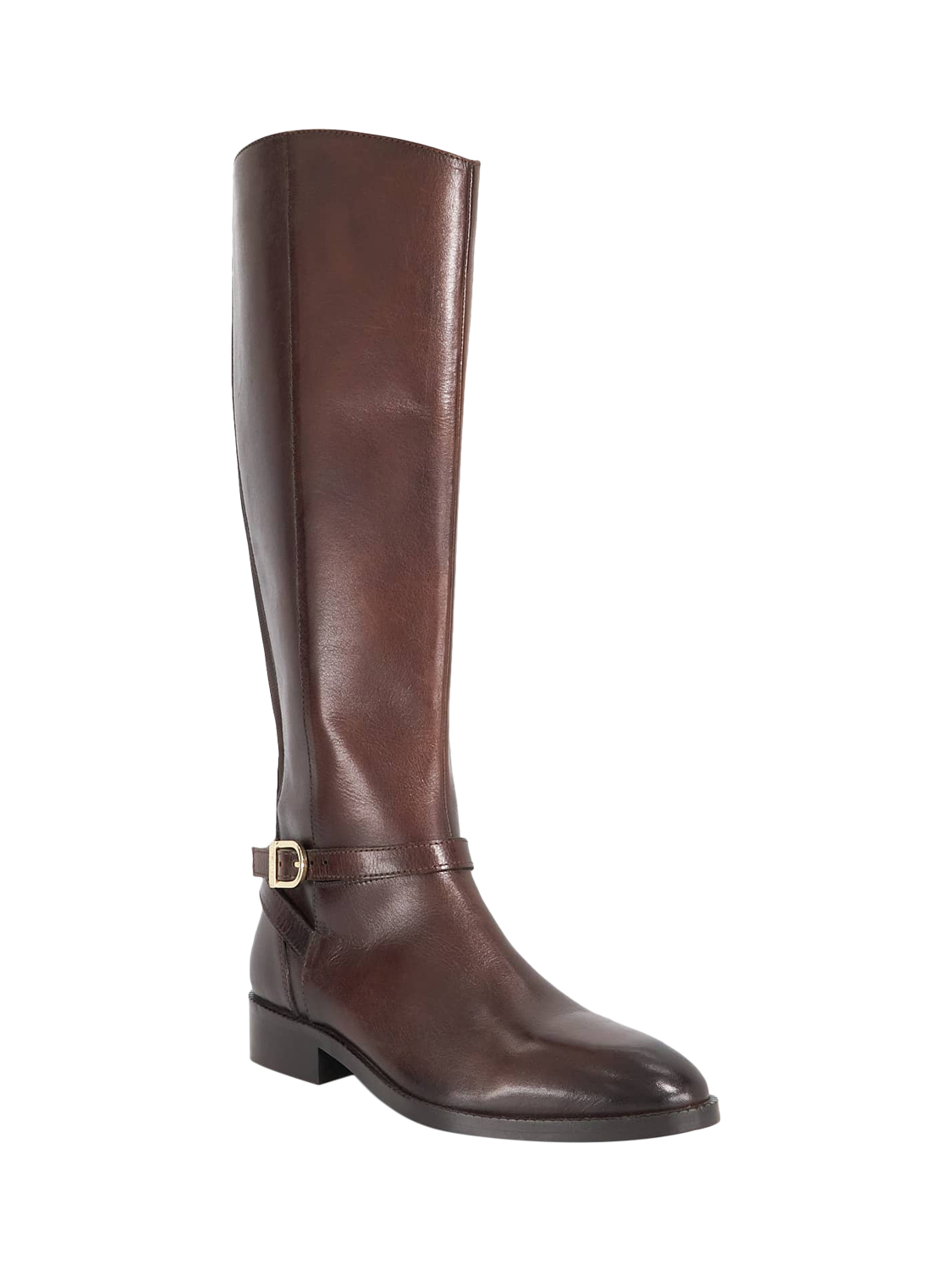 Product image 3 of 5, which shows Dune London Talias Knee Length Leather Boots, Brown, EU36