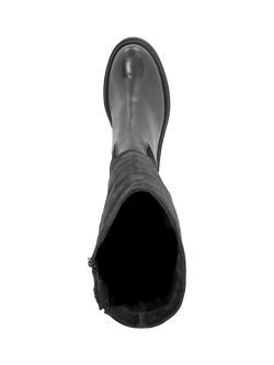 Dune London Tallon Suede Knee High Boots, Black - view 2, Black