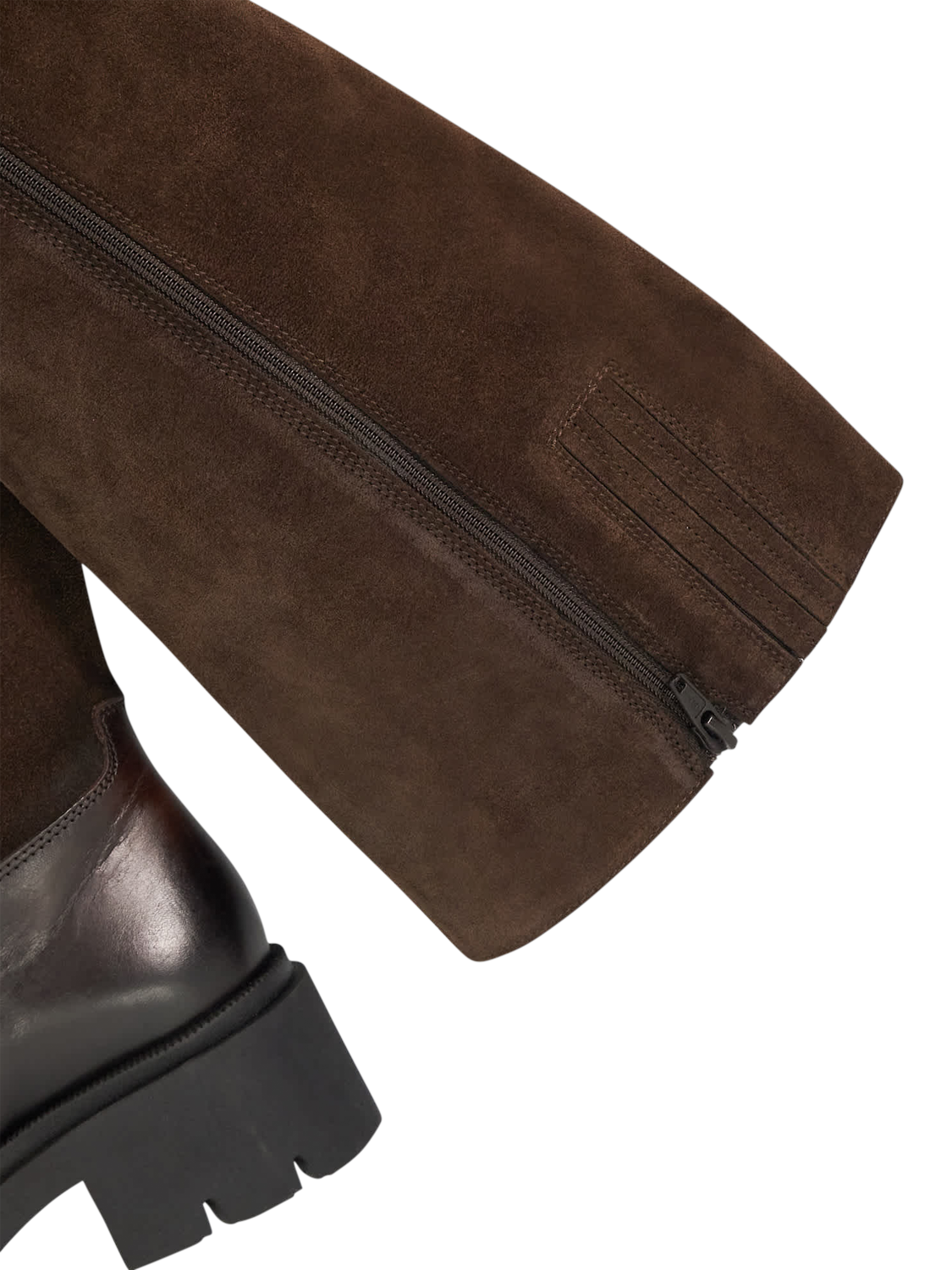 Product image 5 of 5, which shows Dune London Tallon Suede Knee High Boots, Brown, EU36