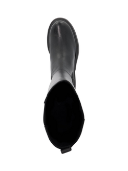 Dune London Temmings Leather Chunky Knee High Boots, Black - view 2, Black