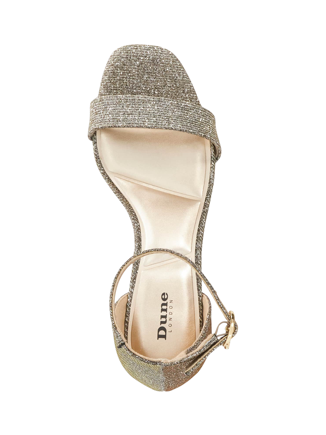 Product image 2 of 5, which shows Dune London Melins Heeled Sandals, Bronze, EU36