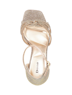 Dune London Mirror Two Part Stiletto Heel Sandals, Bronze - view 2, Bronze