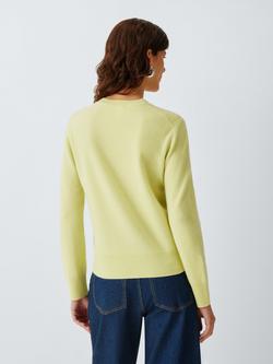 John Lewis Cashmere Crew Neck Jumper - view 2, Pale Lime