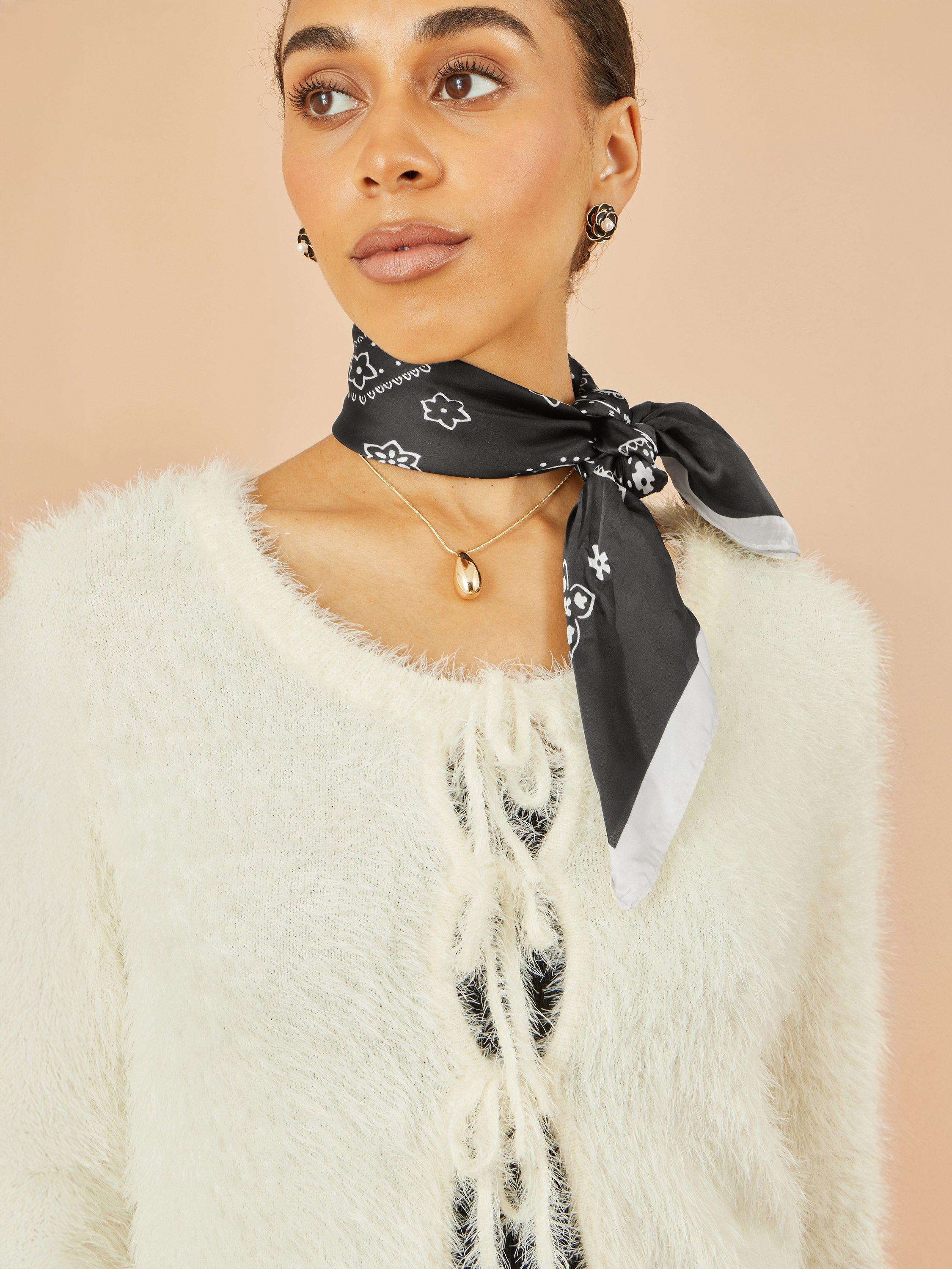 Product image 3 of 4, which shows Yumi Eyelash Tie Front Bolero Cardigan, Ivory, S