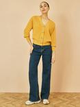 Yumi Relaxed Fit V-Neck Stitch Detail Cardigan