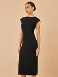 Yumi Knitted Ruched Sleeveless Slim Fit Midi Dress