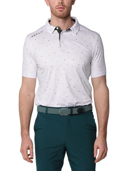 REFLO Tagus Golf Polo Shirt, White, White