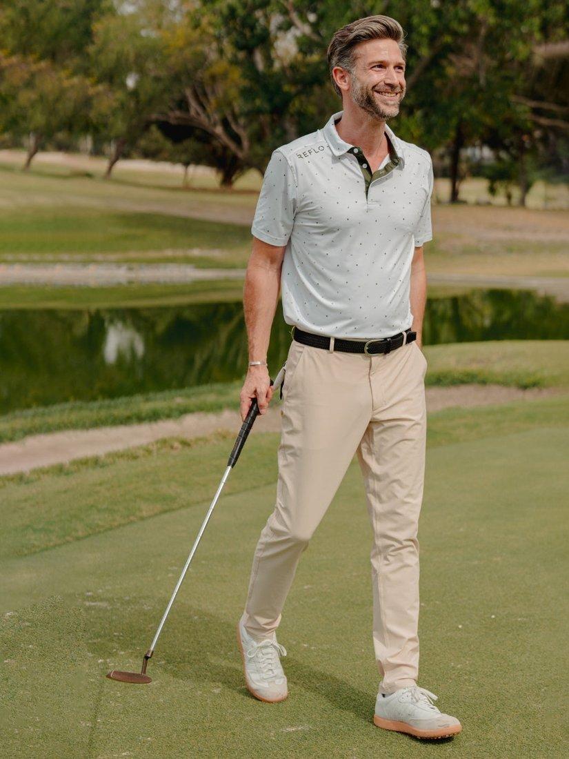 Product image 6 of 6, which shows REFLO Tagus Golf Polo Shirt, White, S