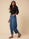 Nobody's Child High Waist Horseshoe Jeans, Blue