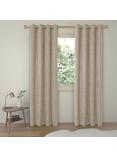 John Lewis Distressed Velvet Pair Lined Eyelet Curtains