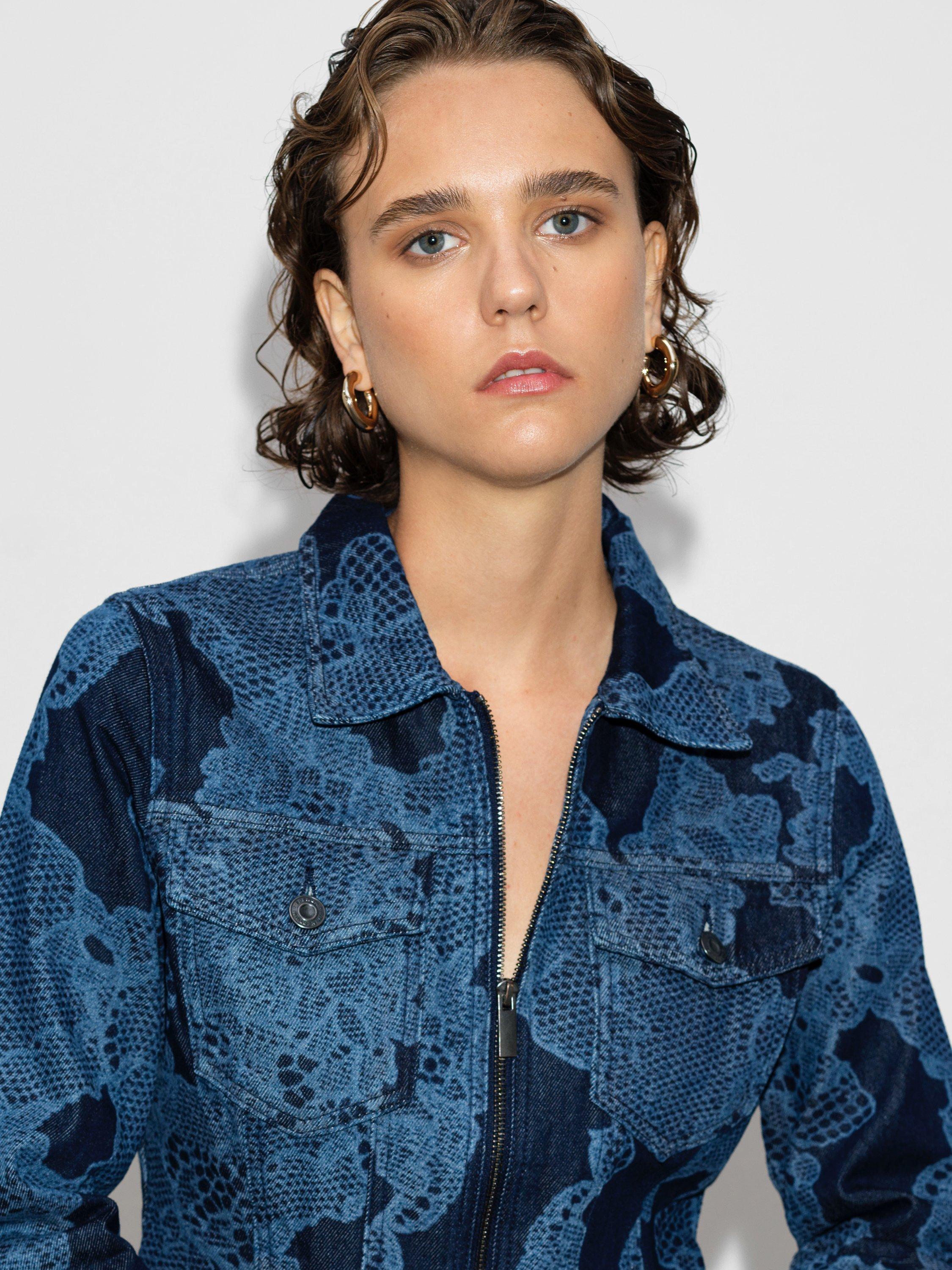 Product image 2 of 3, which shows French Connection Jennie Denim Jacket, Dark Indigo, 6