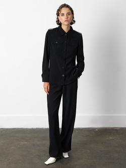 French Connection Vinnie Tailored Shirt Jacket, Black - view 2, Black