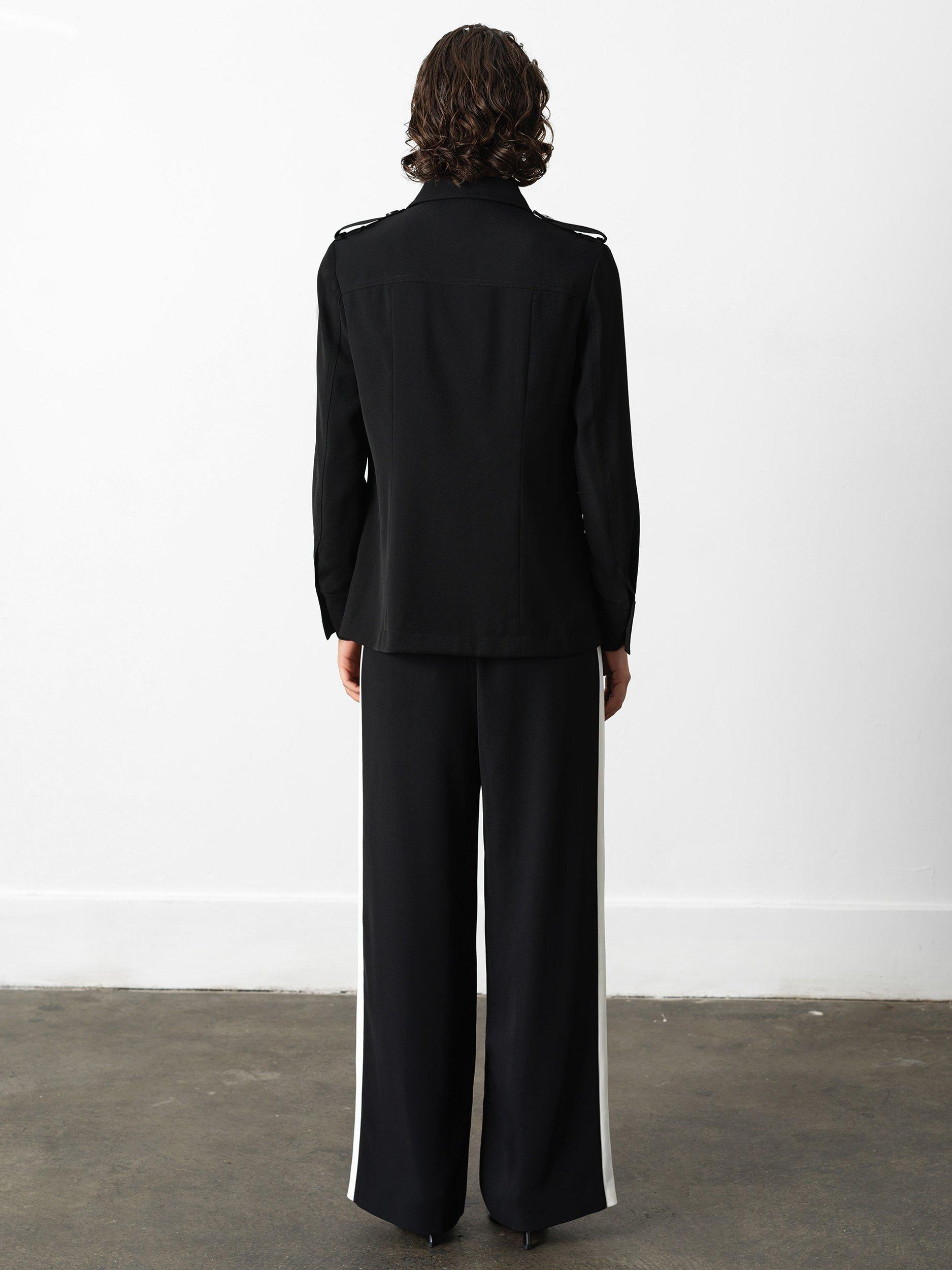 Product image 4 of 5, which shows French Connection Vinnie Tailored Shirt Jacket, Black, 6