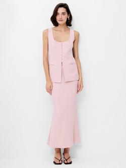 French Connection Imola Waistcoat, Peach Pink - view 2, Peach Pink