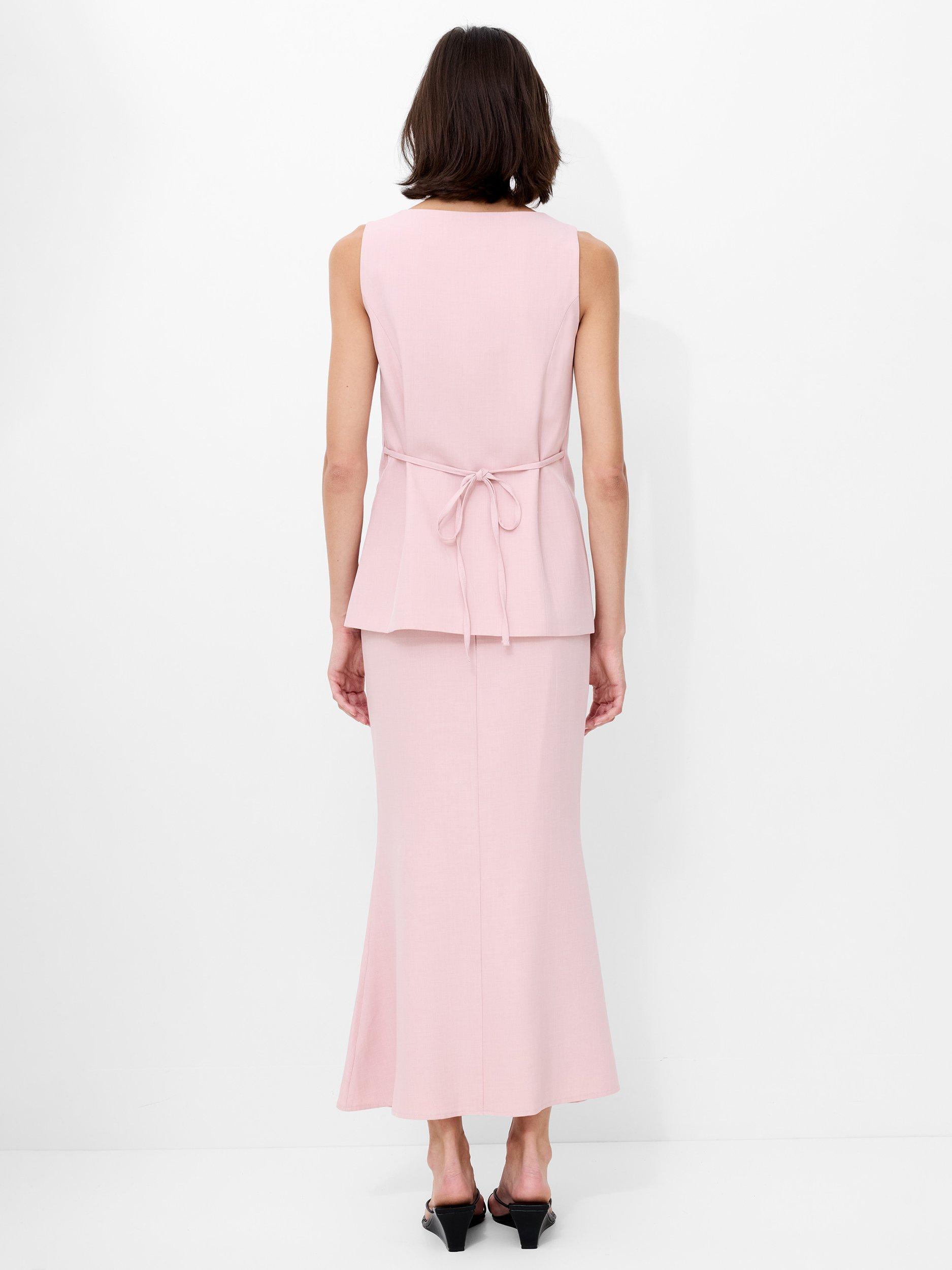 Product image 4 of 5, which shows French Connection Imola Waistcoat, Peach Pink, 6