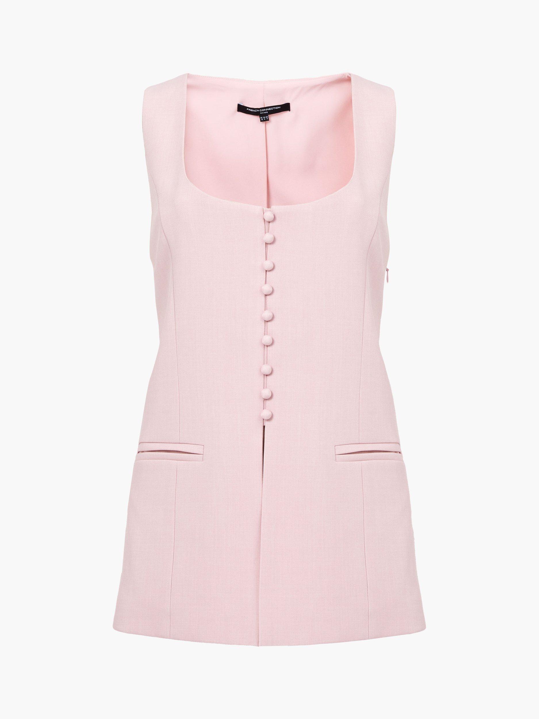 Product image 5 of 5, which shows French Connection Imola Waistcoat, Peach Pink, 6