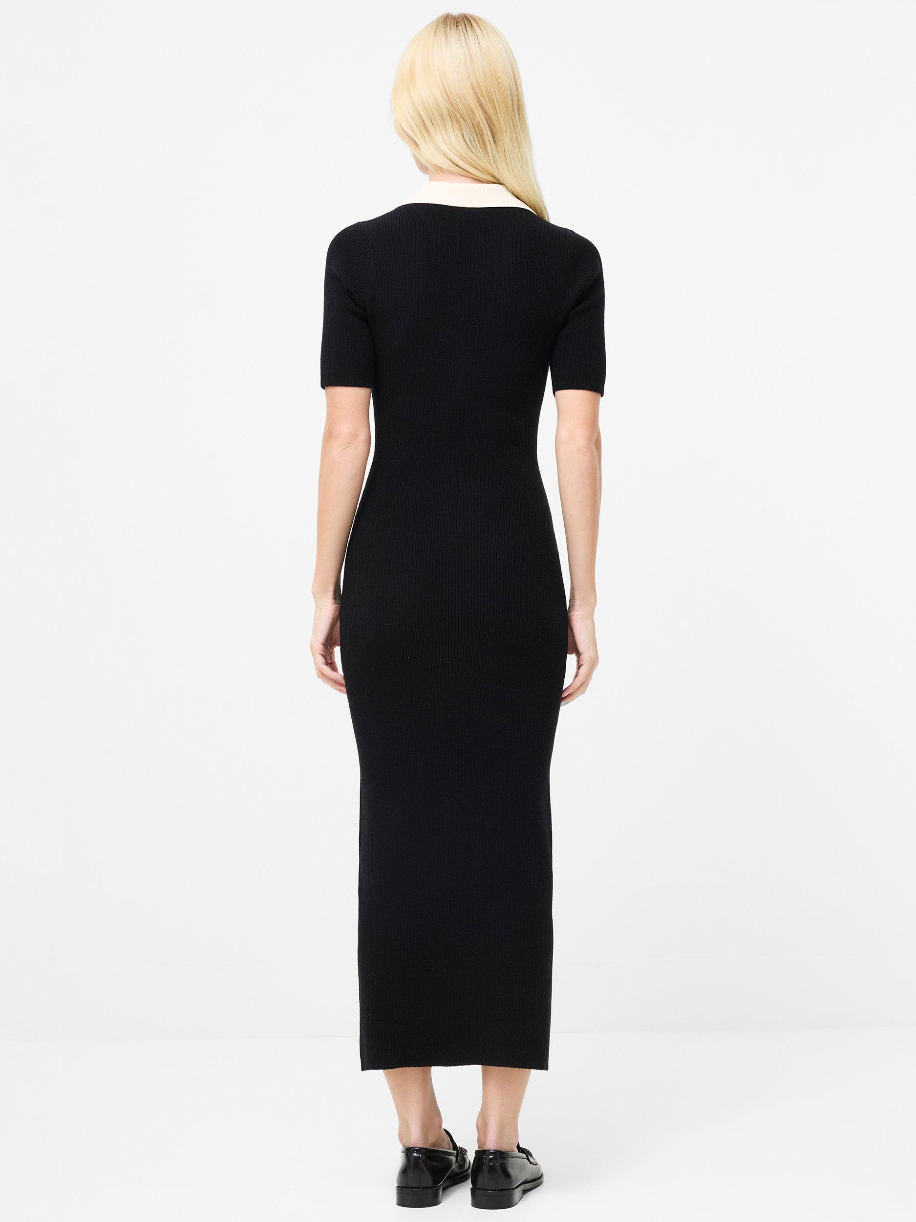 Product image 3 of 4, which shows French Connection Cosysoft Collar Midi Dress, Black, XS